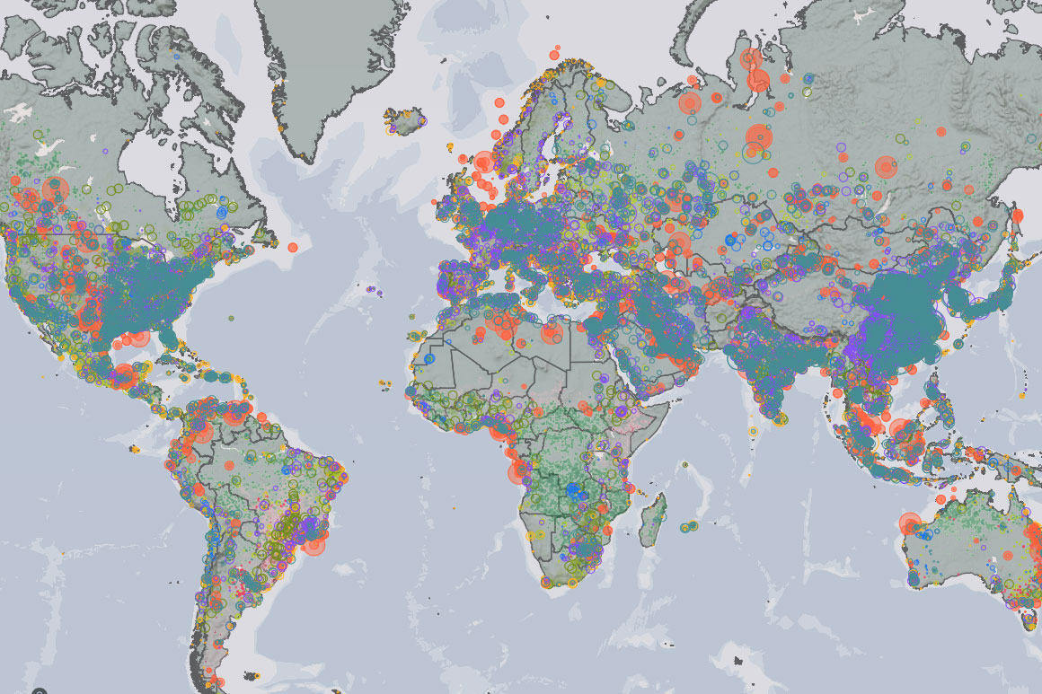 Climate TRACE world map